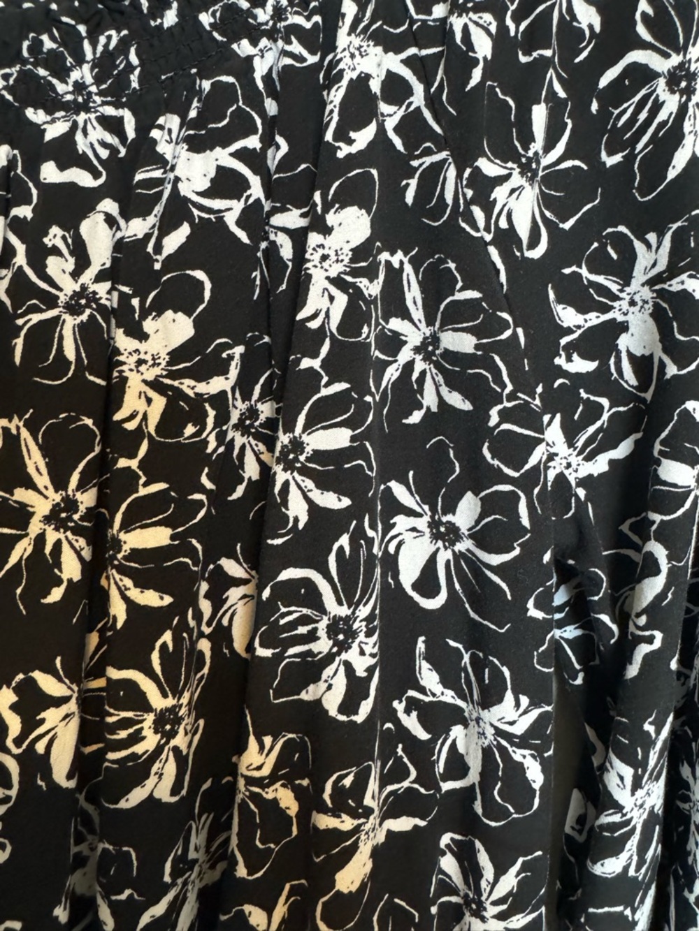 Banana Republic Black and White Floral Long-Sleeve Romper - Picture 2 of 9
